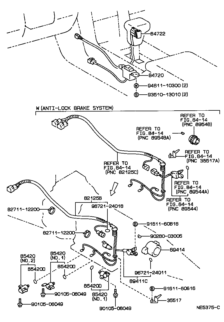 Toyota 84722-22090-04 SWITCH, TRANSMISSION CONTROL