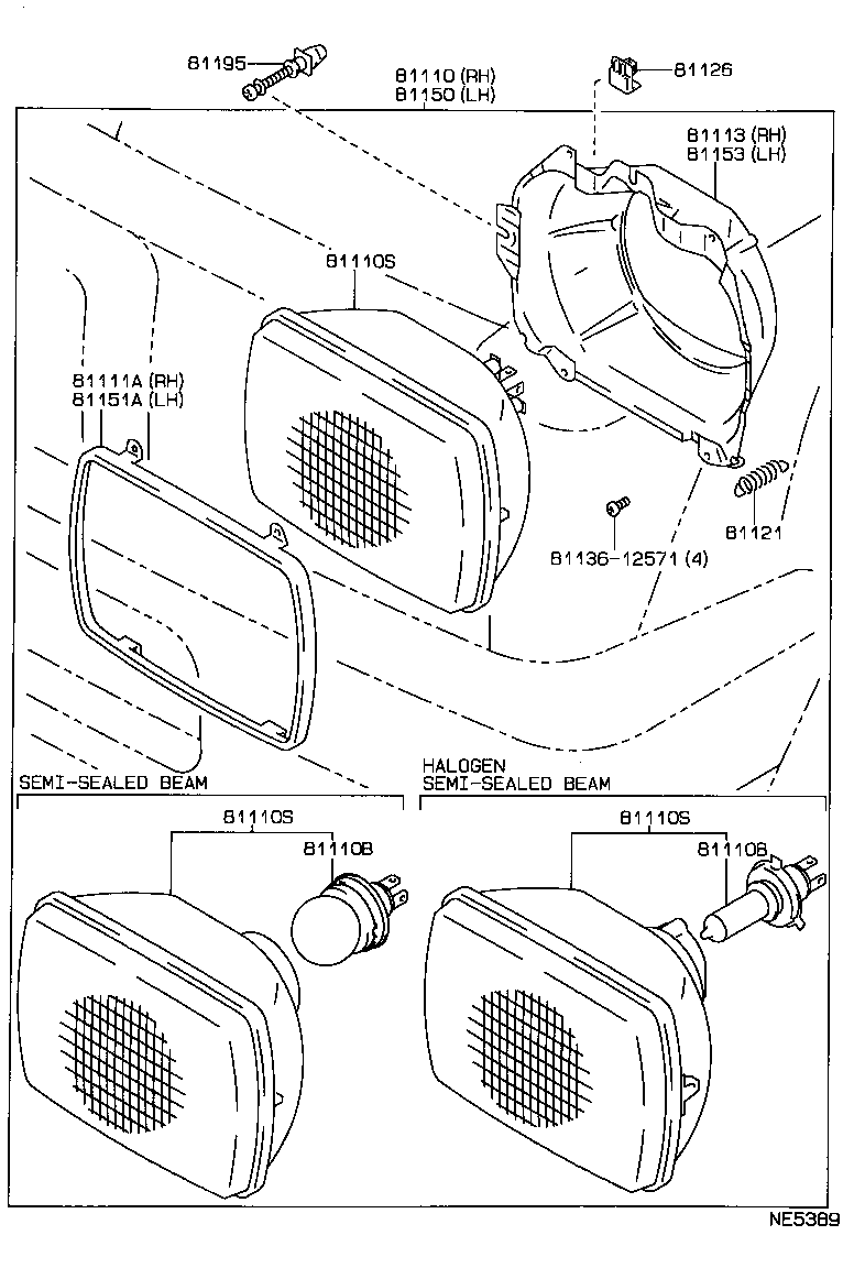 81130-35140 UNIT, HEADLAMP, RH product image