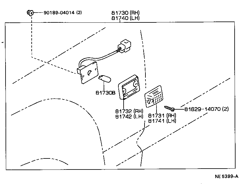 Toyota 81730-35010 LAMP ASSY, SIDE TURN SIGNAL, RH