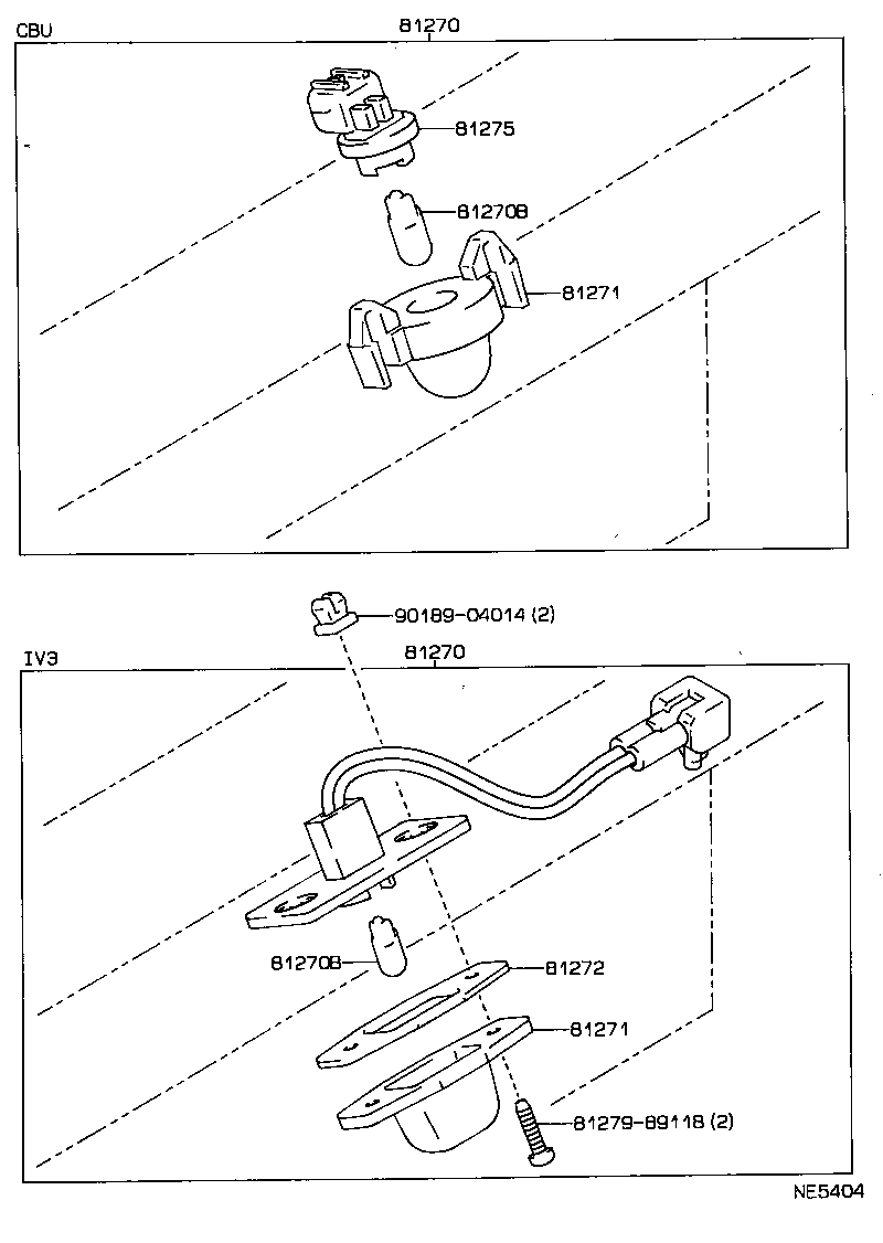 81270-35040 LAMP ASSY, LICENSE PLATE product image