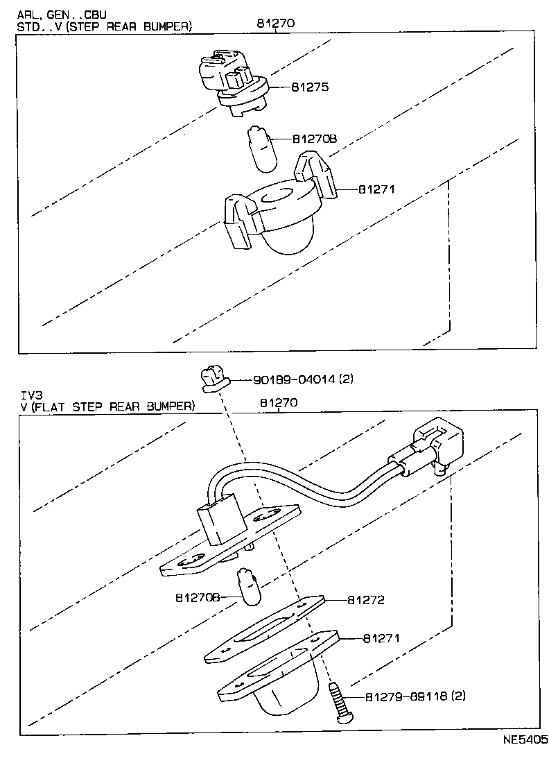 81270-89128 LAMP ASSY, LICENSE PLATE product image
