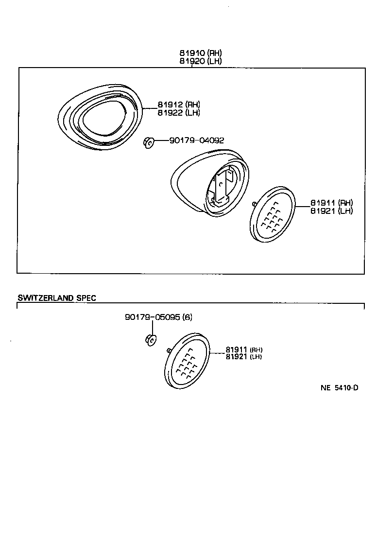 81910-89108 REFLECTOR ASSY, REFLEX, RH product image