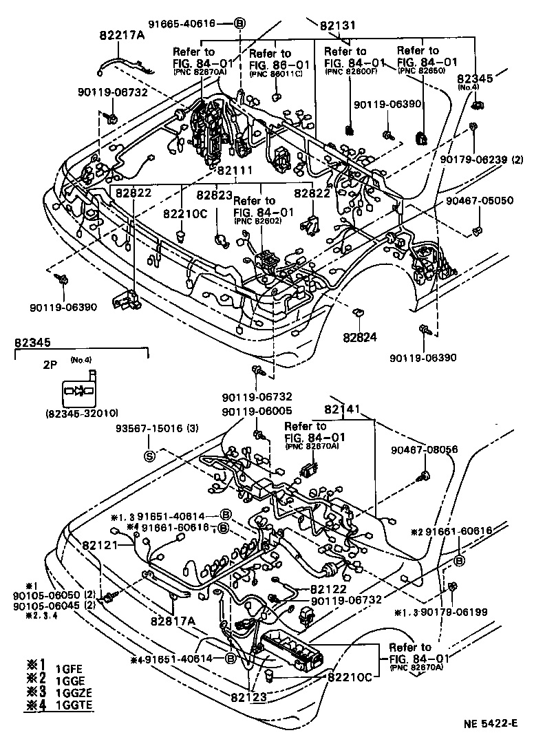 82122-22150 WIRE, ENGINE, NO.2 product image