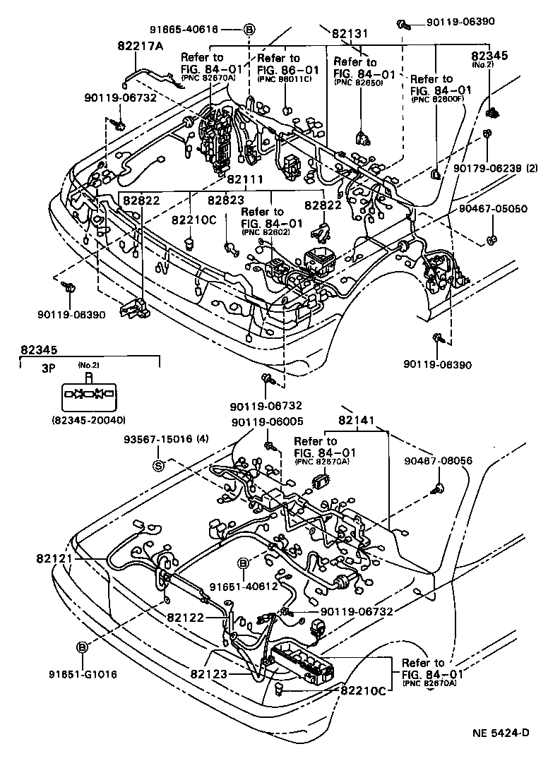 82122-22150 WIRE, ENGINE, NO.2 product image