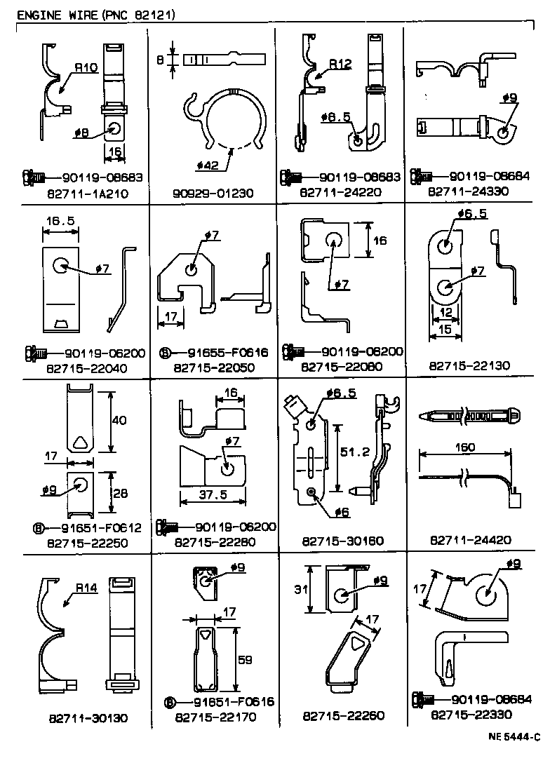 82151-22350 WIRE, FRONT DOOR, RH product image