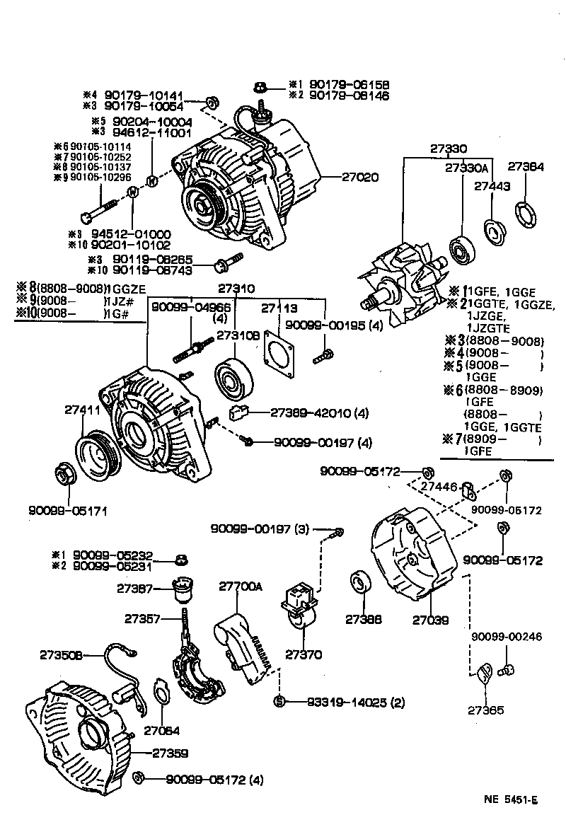90099-52105 CONDENSER, ALTERNATOR product image