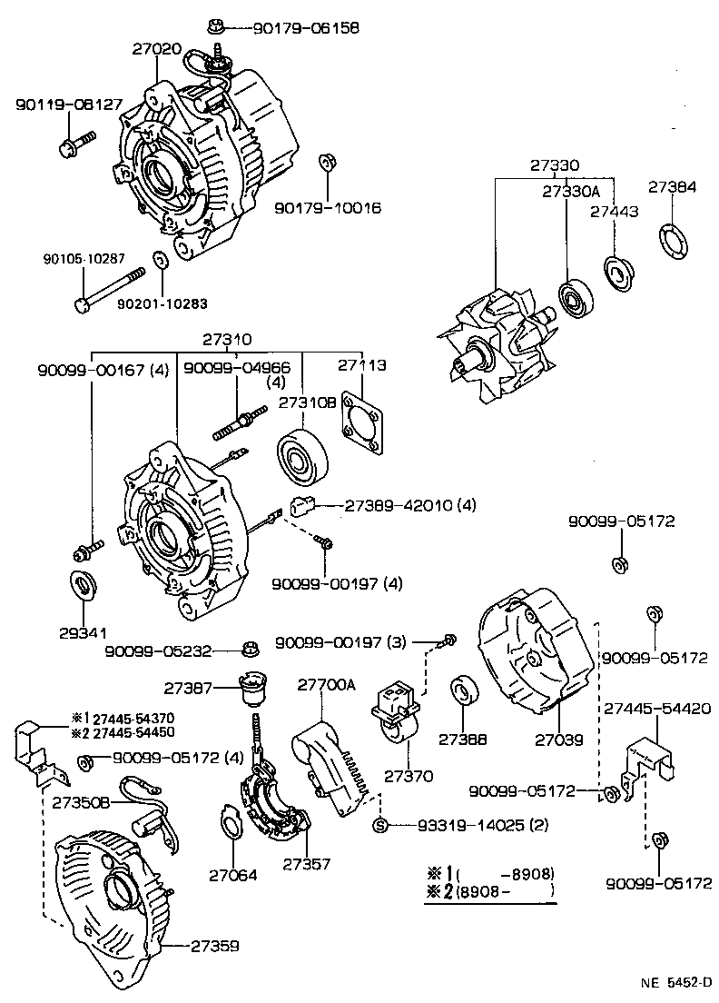 27060-54020 ALTERNATOR ASSY product image