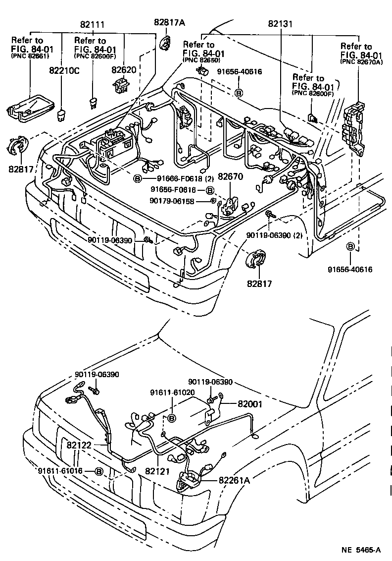 Toyota 82164-89204 WIRE, FRAME
