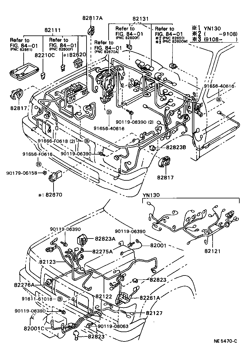 82122-35101 WIRE, ENGINE, NO.2 product image