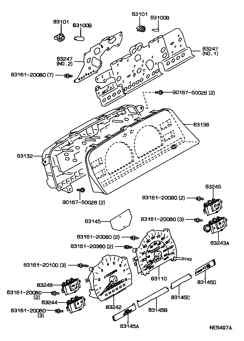 Toyota 83119-35020 BULB, COMBINATION METER, NO.1
