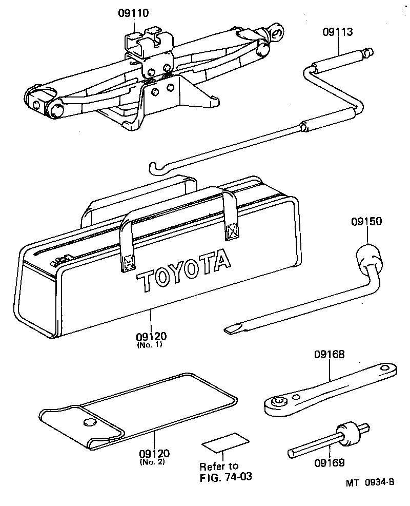 Toyota 09169-14010 HANDLE, ROOF PANEL